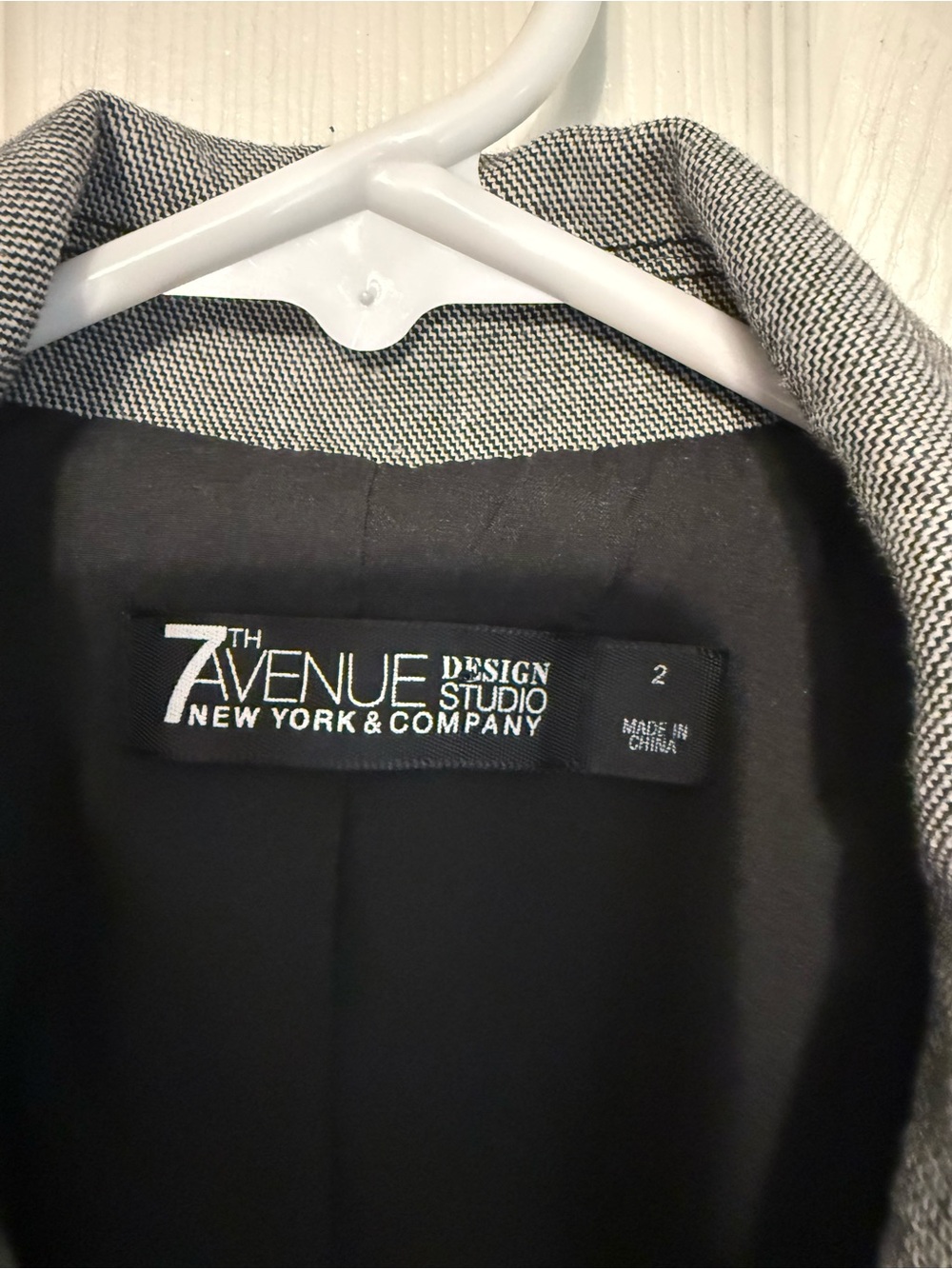 New York & Company Blue and Gray Women's Tailored Blazers - Two-Pack - Picture 7 of 8